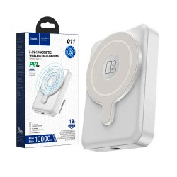 3-em-1 Carregador Magnético Rápido Banco de Potência Hoco Q11 Expressar PD20W 10000mAh Branco 3-em-1 Carregador Magnético Rápido Banco de Potência Hoco Q11 Expressar PD20W 10000mAh Branco